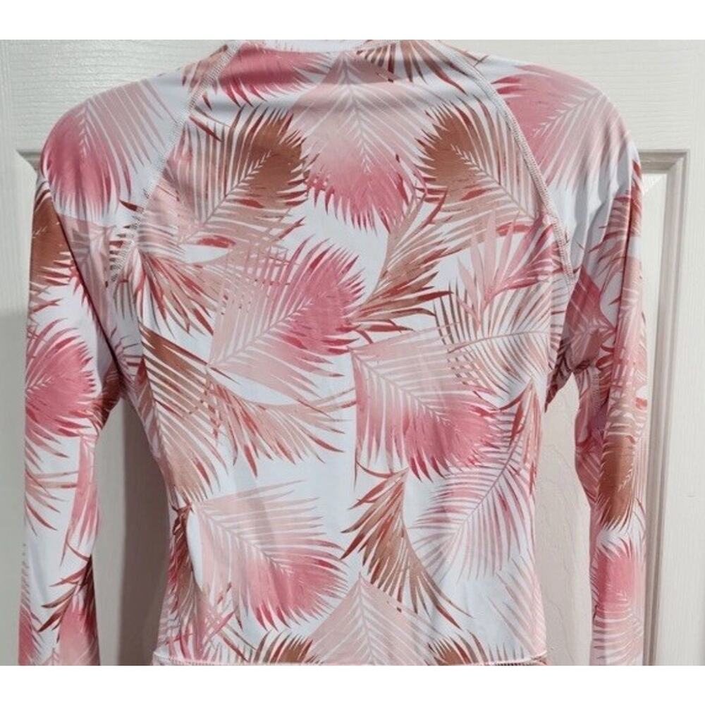Uniquebella Rash Guard Swim Dress Swimsuit White Pink Modest One Piece NWT M - Picture 11 of 12